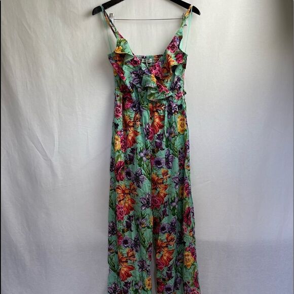 Mint Floral Jumpsuit - Picture 5 of 10